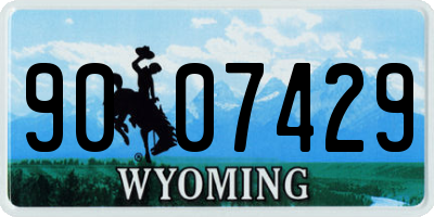 WY license plate 9007429