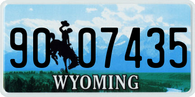 WY license plate 9007435