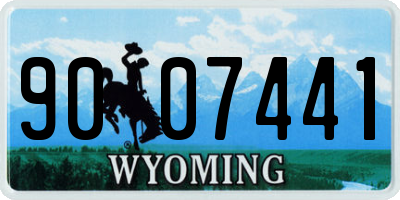 WY license plate 9007441