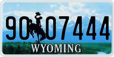 WY license plate 9007444
