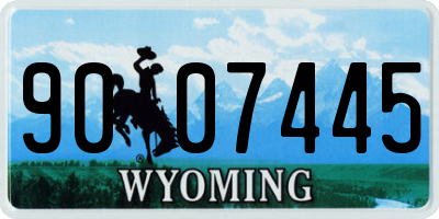 WY license plate 9007445