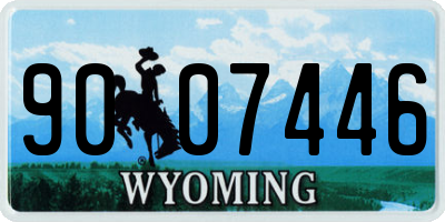 WY license plate 9007446