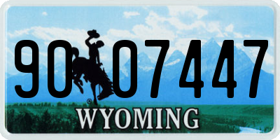 WY license plate 9007447