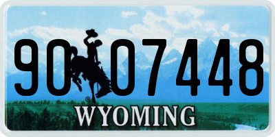 WY license plate 9007448