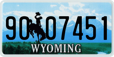 WY license plate 9007451