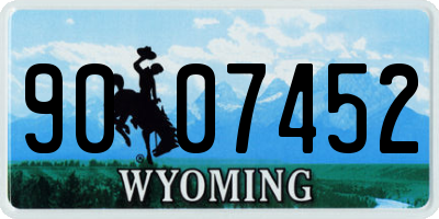 WY license plate 9007452
