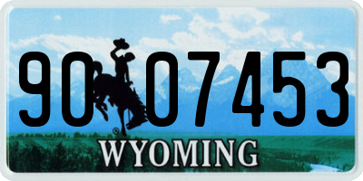 WY license plate 9007453