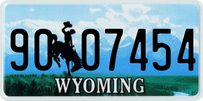 WY license plate 9007454