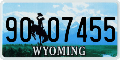 WY license plate 9007455