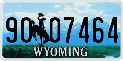 WY license plate 9007464