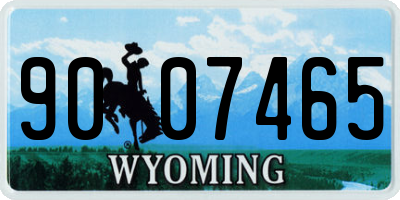 WY license plate 9007465