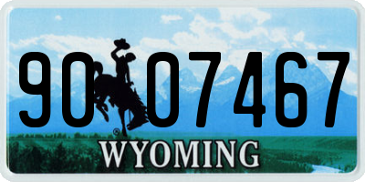 WY license plate 9007467