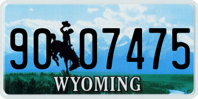 WY license plate 9007475