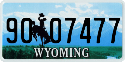 WY license plate 9007477