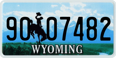 WY license plate 9007482