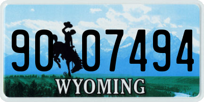 WY license plate 9007494