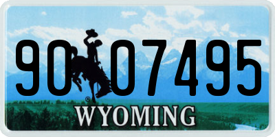 WY license plate 9007495