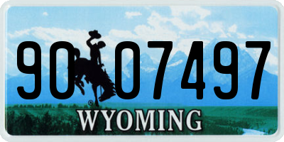 WY license plate 9007497
