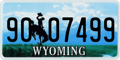 WY license plate 9007499