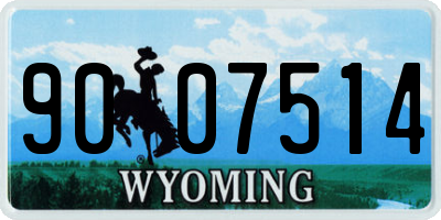 WY license plate 9007514