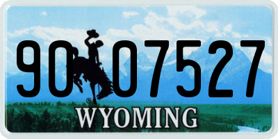 WY license plate 9007527