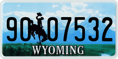 WY license plate 9007532