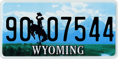 WY license plate 9007544