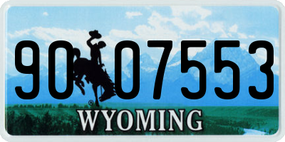 WY license plate 9007553