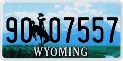 WY license plate 9007557