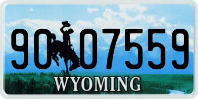 WY license plate 9007559
