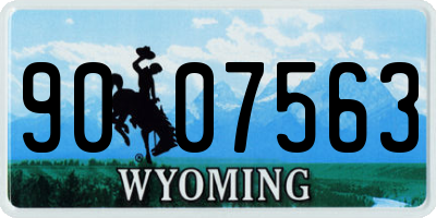 WY license plate 9007563