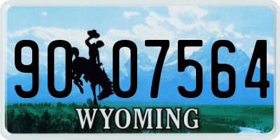 WY license plate 9007564