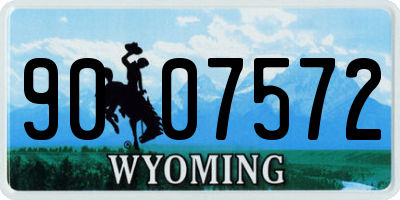 WY license plate 9007572