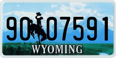 WY license plate 9007591