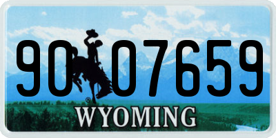 WY license plate 9007659