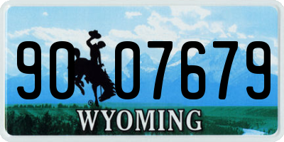 WY license plate 9007679