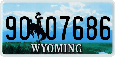 WY license plate 9007686