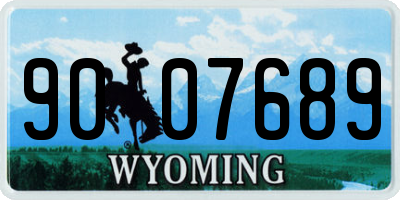 WY license plate 9007689
