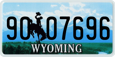WY license plate 9007696