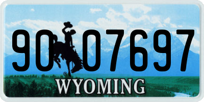 WY license plate 9007697