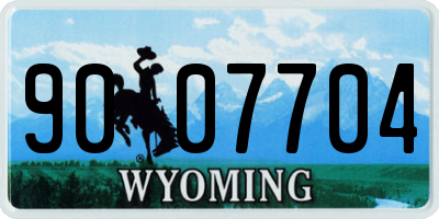 WY license plate 9007704
