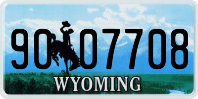 WY license plate 9007708