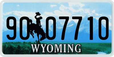 WY license plate 9007710