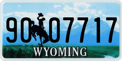 WY license plate 9007717