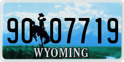 WY license plate 9007719
