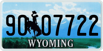 WY license plate 9007722