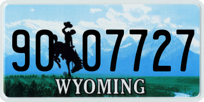 WY license plate 9007727