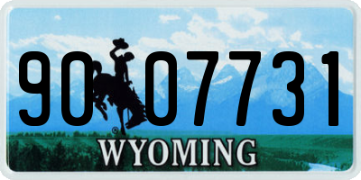 WY license plate 9007731