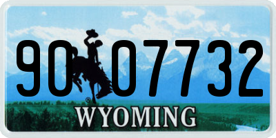WY license plate 9007732