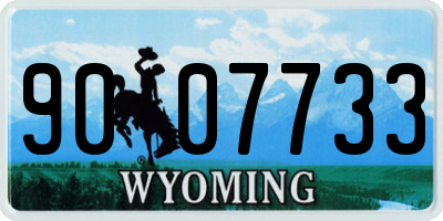 WY license plate 9007733